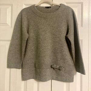 Brooks Brothers Gray Wool Brow Sweater